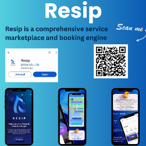 .Resip app จองบริการ ระบบนัดหมาย จองตั๋ว จองร้านอาหาร จองโรงแรม จองรถเช่า  